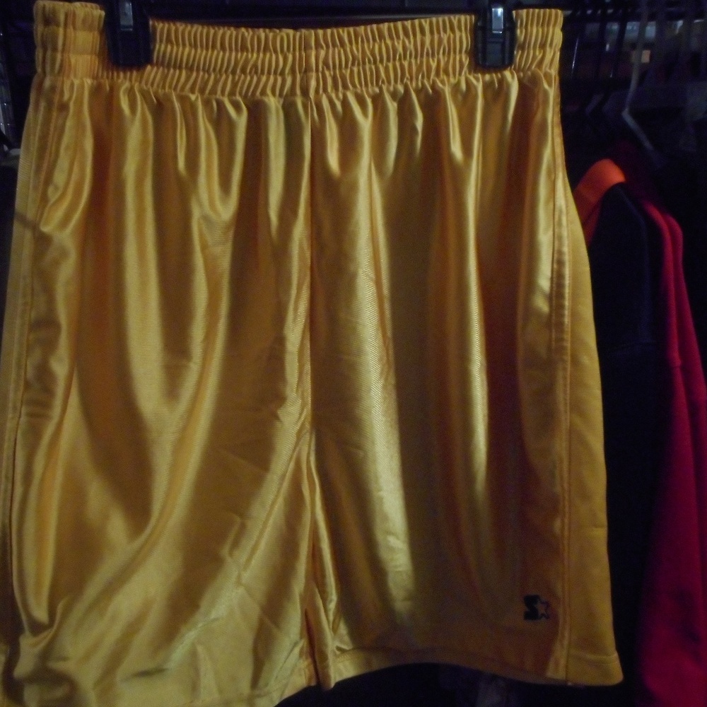 Starter Yellow Shorts with Starter Logo in Black